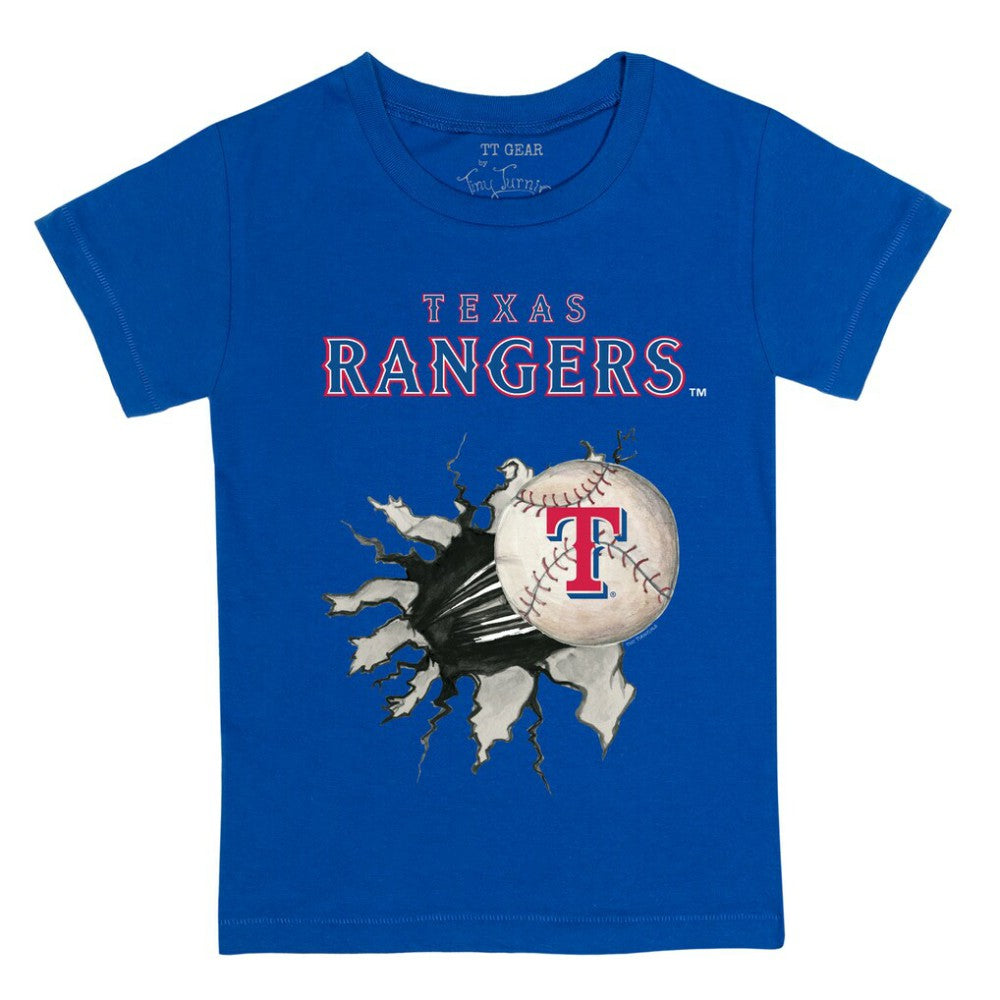 Texas Rangers Tiny Turnip Youth Baseball Tear T-Shirt - Royal T-shirts