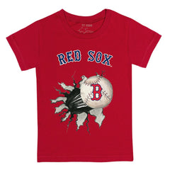 Boston Red Sox Tiny Turnip Youth Baseball Tear T-Shirt - Red T-shirts