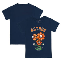 Houston Astros Tiny Turnip Youth Blooming Baseballs T-Shirt - Navy T-shirts