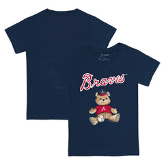 Atlanta Braves Tiny Turnip Youth Teddy Boy T-Shirt - Navy T-shirts