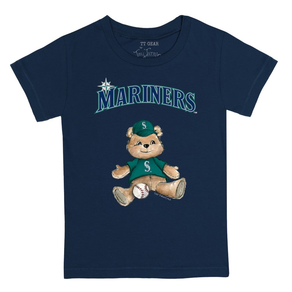 Seattle Mariners Tiny Turnip Youth Teddy Boy T-Shirt - Navy T-shirts