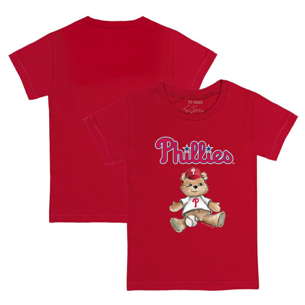 Philadelphia Phillies Tiny Turnip Youth Teddy Boy T-Shirt - Red T-shirts