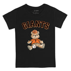 San Francisco Giants Tiny Turnip Youth Teddy Boy T-Shirt - Black T-shirts