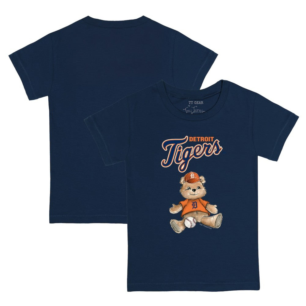 Detroit Tigers Tiny Turnip Youth Teddy Boy T-Shirt - Navy T-shirts