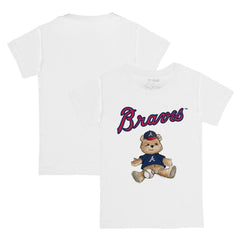 Atlanta Braves Tiny Turnip Youth Teddy Boy T-Shirt - White T-shirts