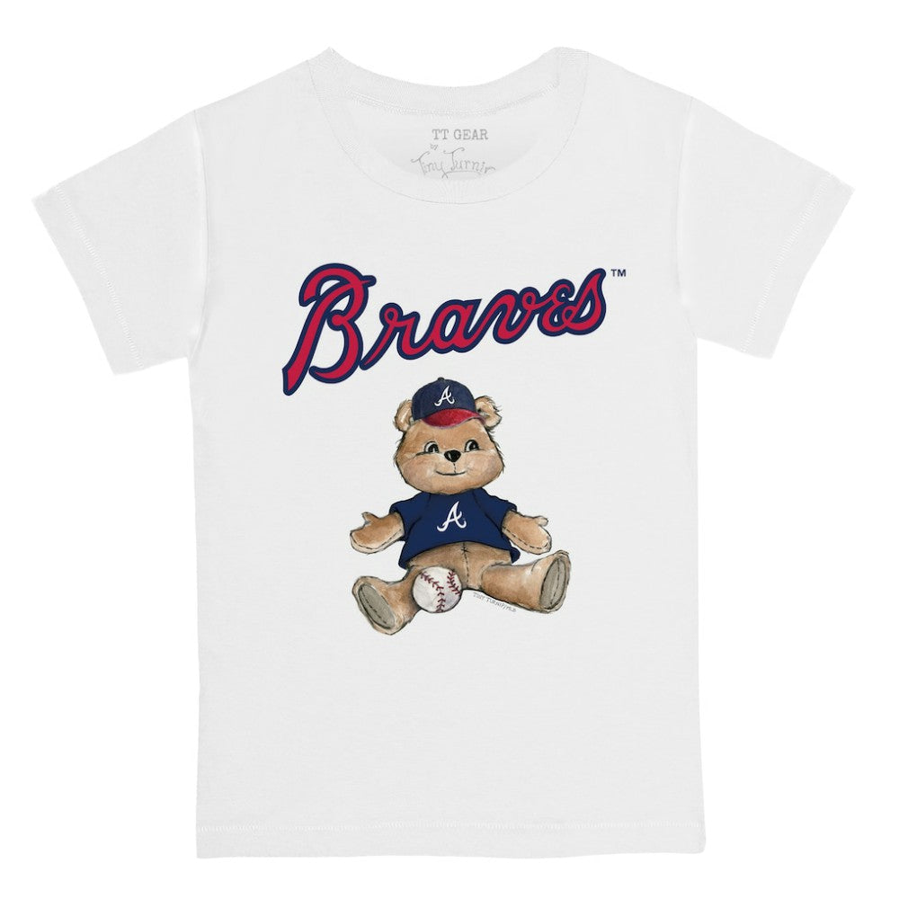 Atlanta Braves Tiny Turnip Youth Teddy Boy T-Shirt - White T-shirts