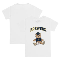 Milwaukee Brewers Tiny Turnip Youth Teddy Boy T-Shirt - White T-shirts