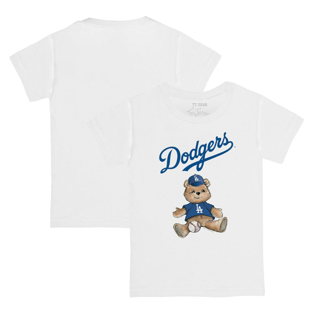 Los Angeles Dodgers Tiny Turnip Youth Teddy Boy T-Shirt - White T-shirts