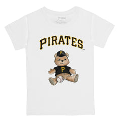 Pittsburgh Pirates Tiny Turnip Youth Teddy Boy T-Shirt - White T-shirts