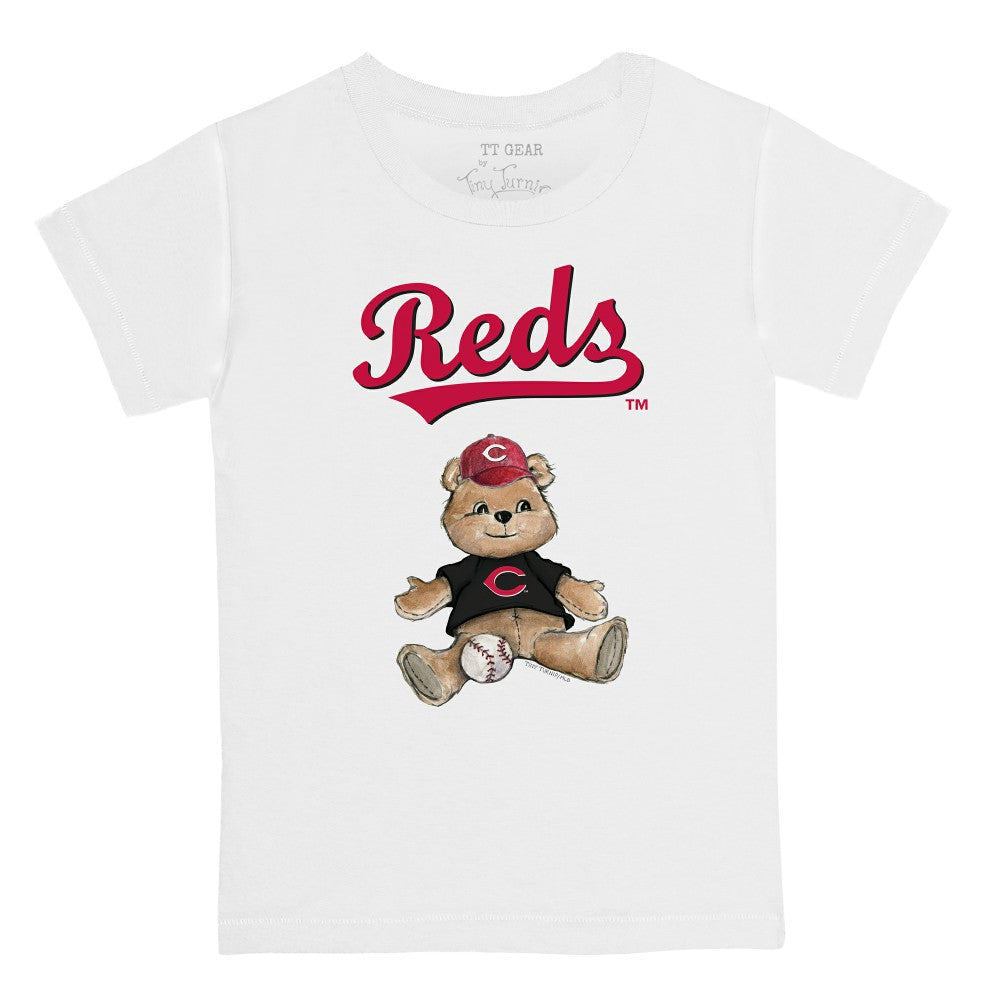 Cincinnati Reds Tiny Turnip Youth Teddy Boy T-Shirt - White T-shirts