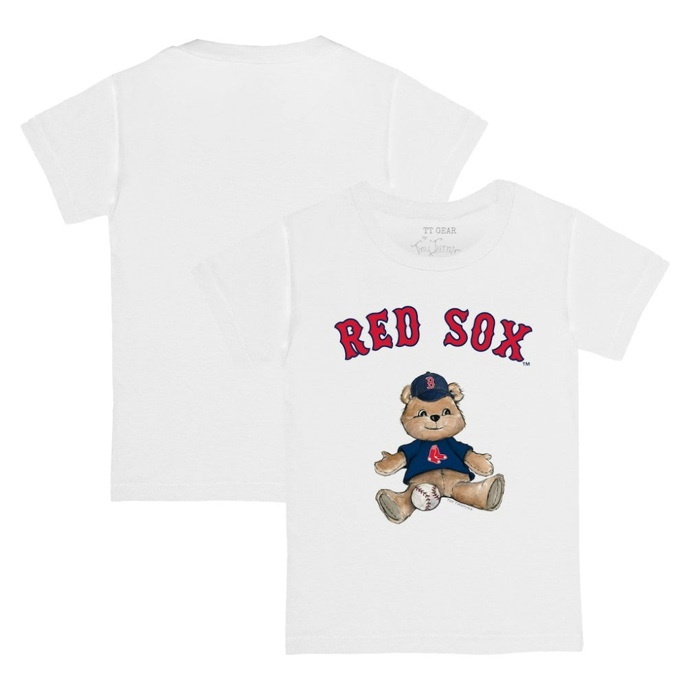 Boston Red Sox Tiny Turnip Youth Teddy Boy T-Shirt - White T-shirts