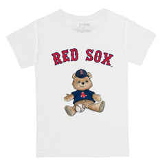 Boston Red Sox Tiny Turnip Youth Teddy Boy T-Shirt - White T-shirts