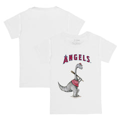 Los Angeles Angels Tiny Turnip Youth Bronto Logo T-Shirt - White T-shirts