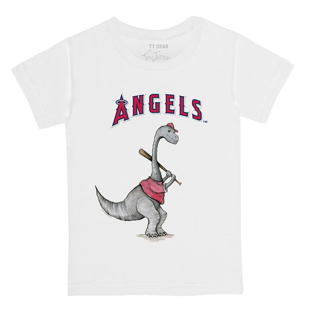 Los Angeles Angels Tiny Turnip Youth Bronto Logo T-Shirt - White T-shirts