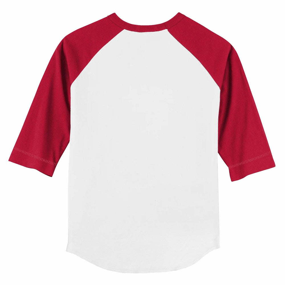 Cincinnati Reds Tiny Turnip Youth Diamond Cross Bats 3/4-Sleeve Raglan T-Shirt - White/Red T-shirts