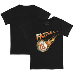 Baltimore Orioles Tiny Turnip Youth Fastball T-Shirt - Black T-shirts