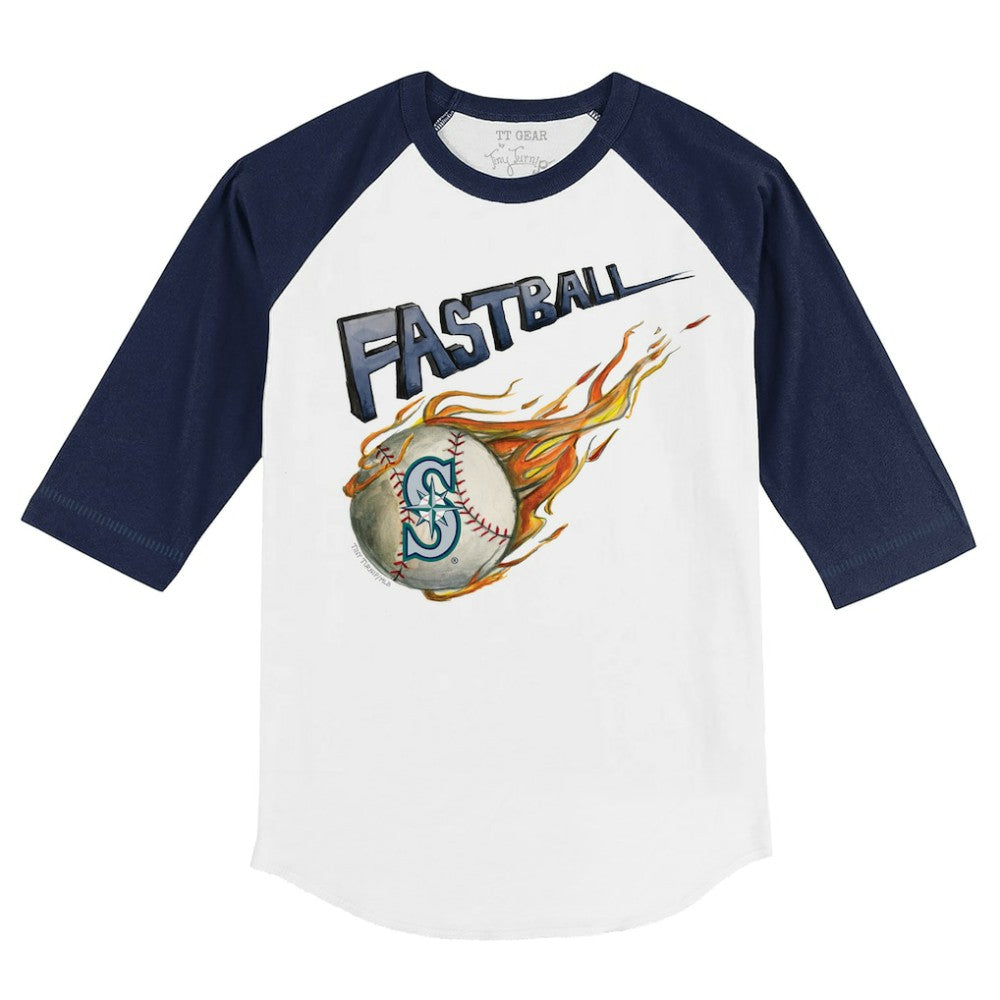 Seattle Mariners Tiny Turnip Youth Fastball 3/4-Sleeve Raglan T-Shirt - White/Navy T-shirts