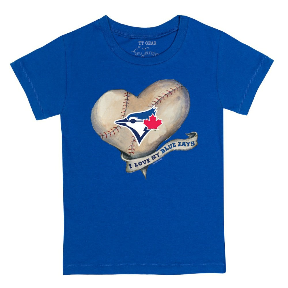 Toronto Blue Jays Tiny Turnip Youth Heart Banner T-Shirt - Royal T-shirts