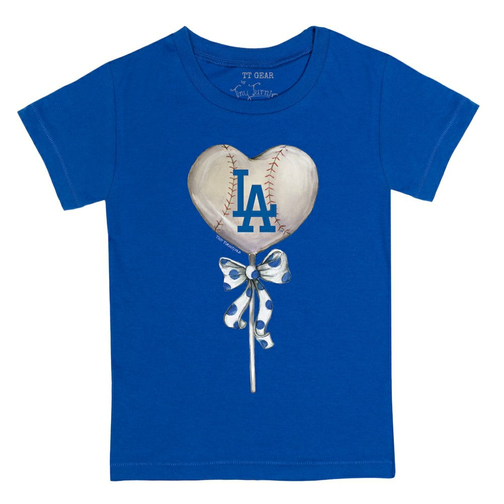 Los Angeles Dodgers Tiny Turnip Youth Heart Lolly T-Shirt - Royal T-shirts