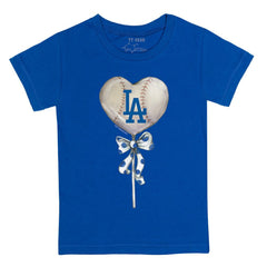 Los Angeles Dodgers Tiny Turnip Youth Heart Lolly T-Shirt - Royal T-shirts