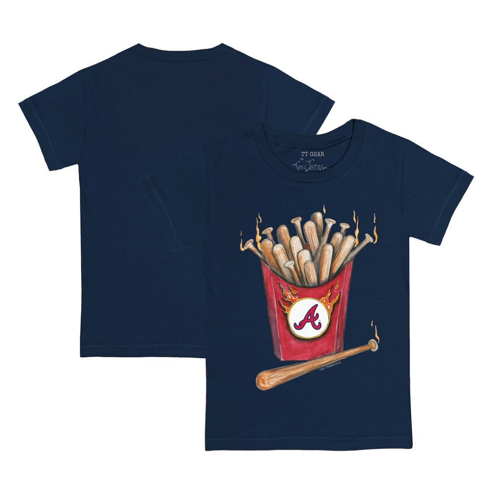Atlanta Braves Tiny Turnip Youth Hot Bats T-Shirt - Navy T-shirts