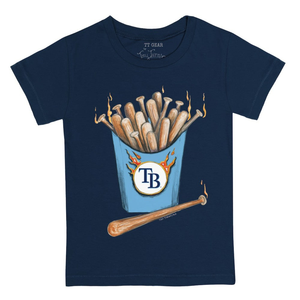 Tampa Bay Rays Tiny Turnip Youth Hot Bats T-Shirt - Navy T-shirts