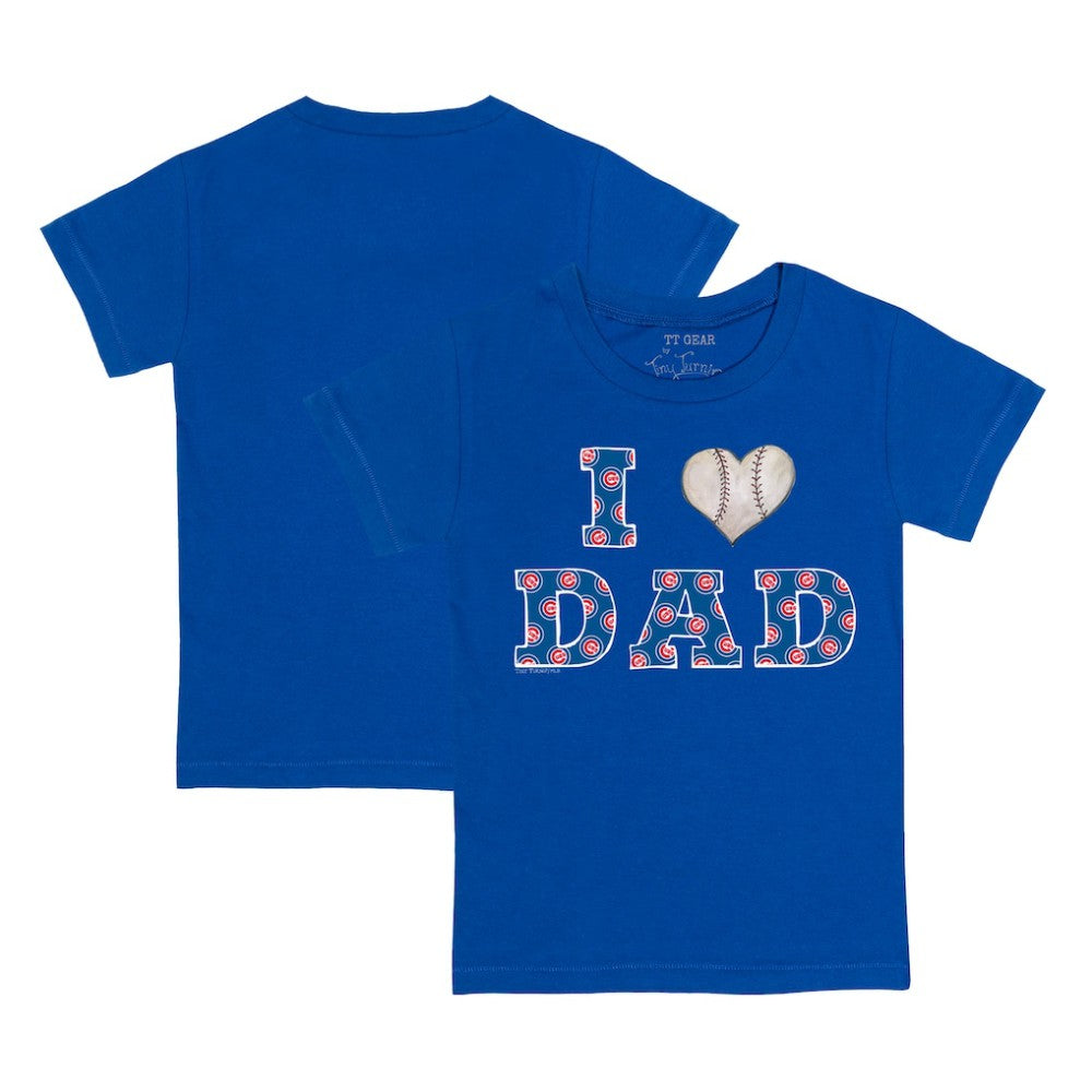 Chicago Cubs Tiny Turnip Youth I Love Dad T-Shirt - Royal T-shirts