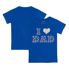 Chicago Cubs Tiny Turnip Youth I Love Dad T-Shirt - Royal T-shirts