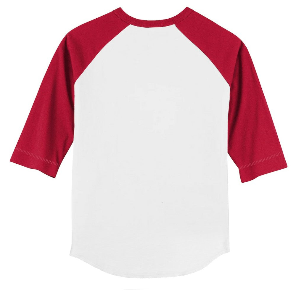 Philadelphia Phillies Tiny Turnip Youth Kate 3/4-Sleeve Raglan T-Shirt - White/Red T-shirts