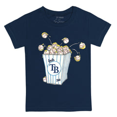 Tampa Bay Rays Tiny Turnip Youth Popcorn T-Shirt - Navy T-shirts