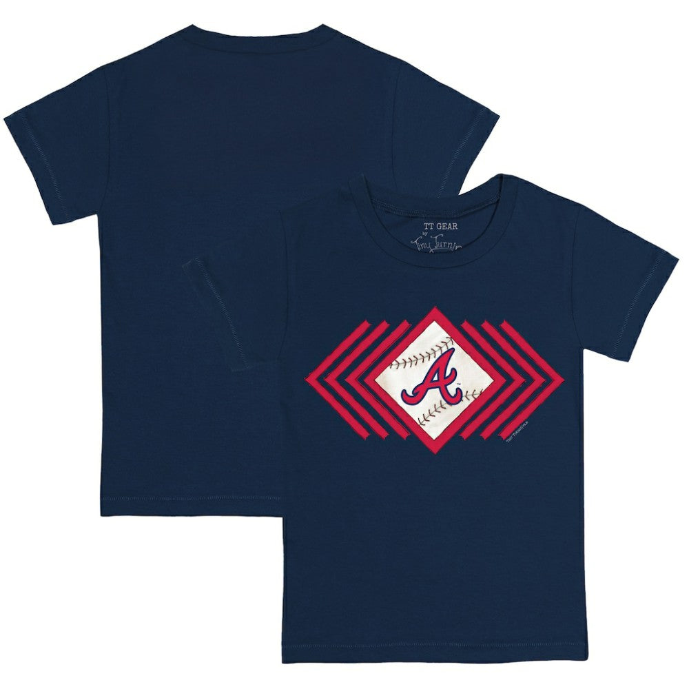 Atlanta Braves Tiny Turnip Youth Prism Arrows T-Shirt - Navy T-shirts