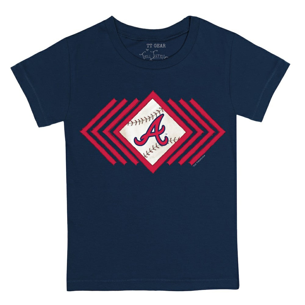 Atlanta Braves Tiny Turnip Youth Prism Arrows T-Shirt - Navy T-shirts
