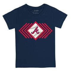 Atlanta Braves Tiny Turnip Youth Prism Arrows T-Shirt - Navy T-shirts
