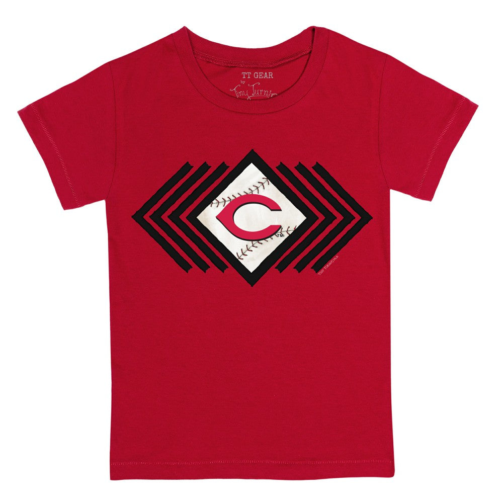 Cincinnati Reds Tiny Turnip Youth Prism Arrows T-Shirt - Red T-shirts