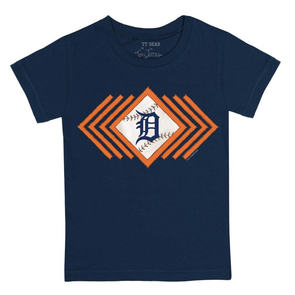 Detroit Tigers Tiny Turnip Youth Prism Arrows T-Shirt - Navy T-shirts