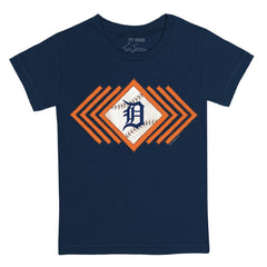 Detroit Tigers Tiny Turnip Youth Prism Arrows T-Shirt - Navy T-shirts