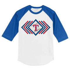Texas Rangers Tiny Turnip Youth Prism Arrows 3/4-Sleeve Raglan T-Shirt - White/Royal T-shirts