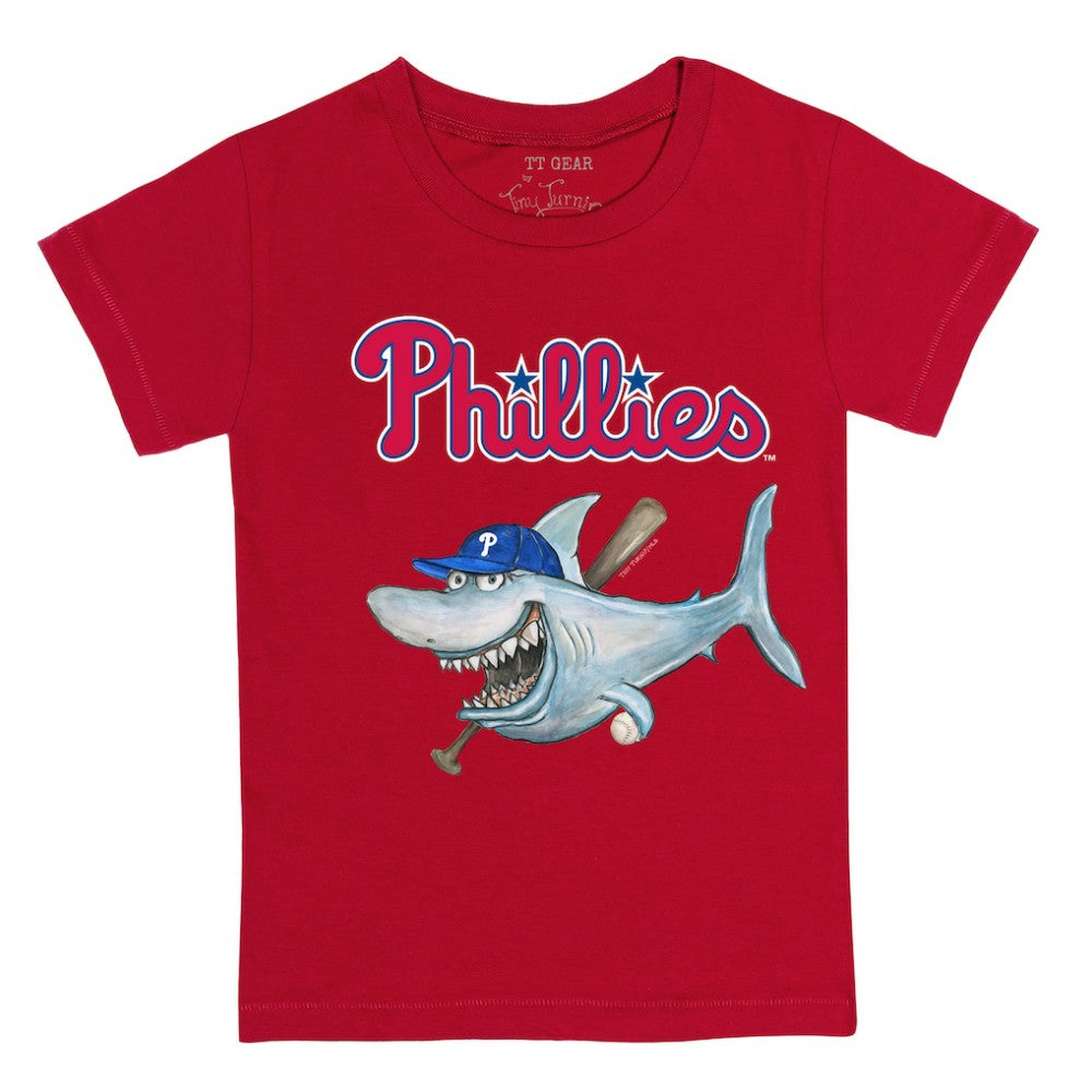 Philadelphia Phillies Tiny Turnip Youth Shark T-Shirt - Red T-shirts