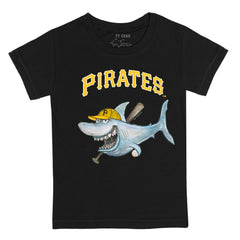 Pittsburgh Pirates Tiny Turnip Youth Shark T-Shirt - Black T-shirts