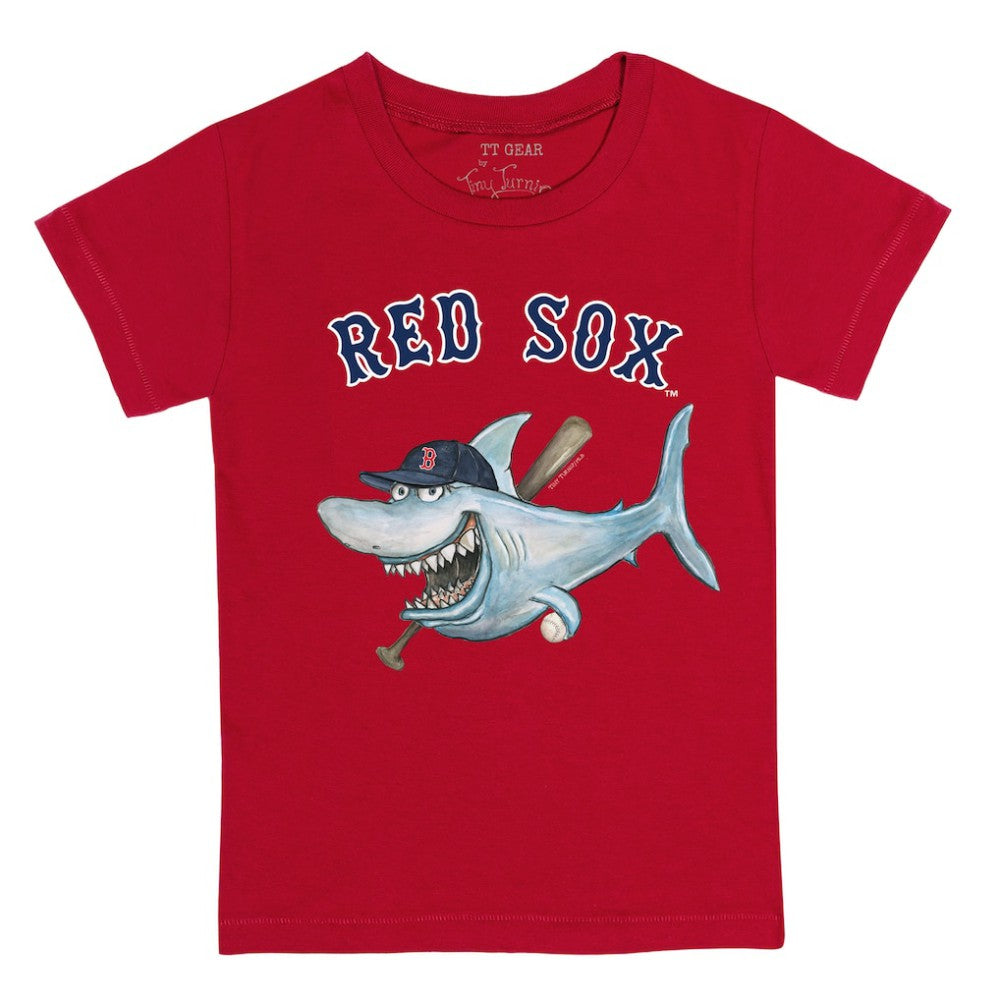 Boston Red Sox Tiny Turnip Youth Shark T-Shirt - Red T-shirts