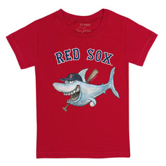 Boston Red Sox Tiny Turnip Youth Shark T-Shirt - Red T-shirts