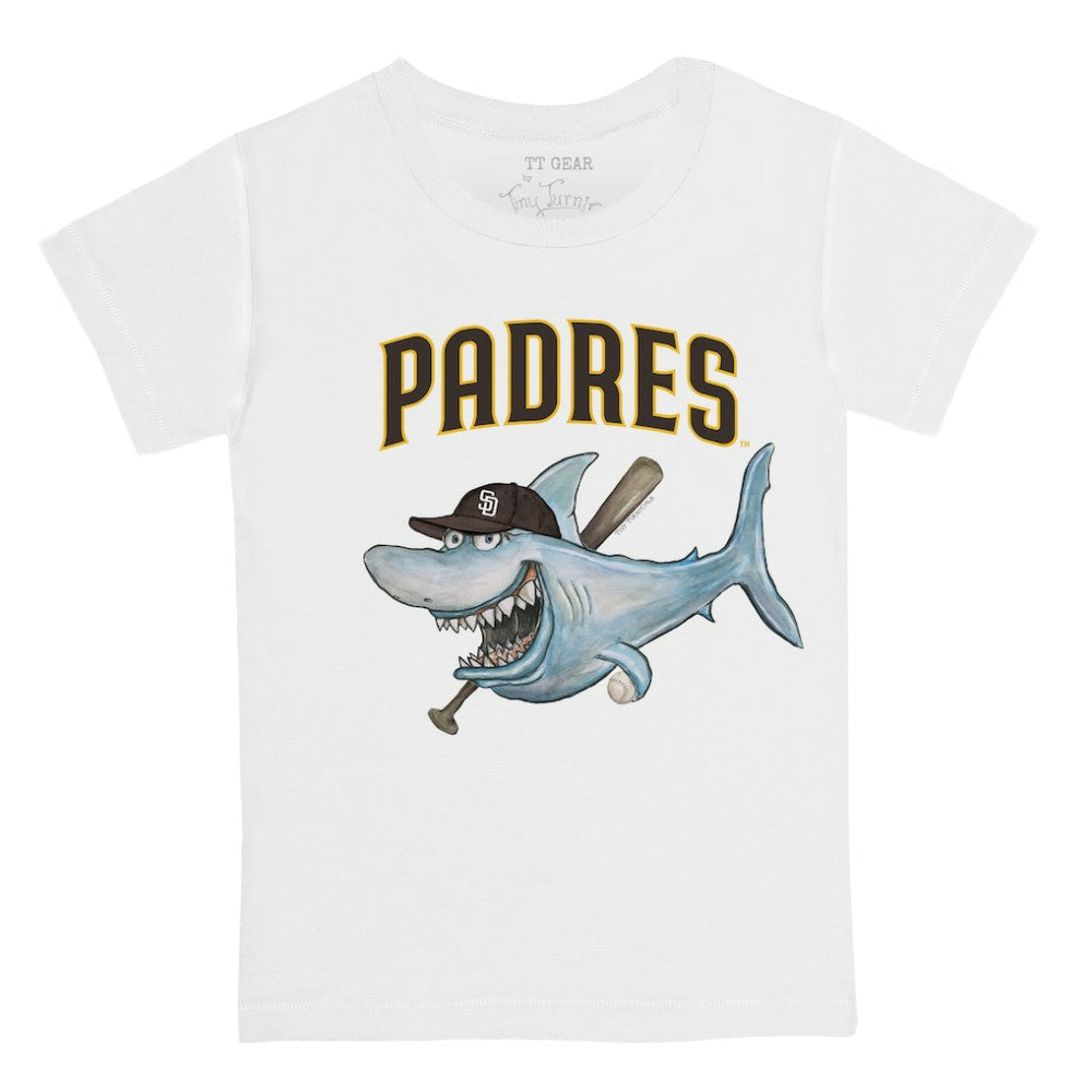 San Diego Padres Tiny Turnip Youth Shark Logo T-Shirt - White T-shirts
