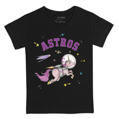 Houston Astros Tiny Turnip Youth Space Unicorn T-Shirt - Black T-shirts