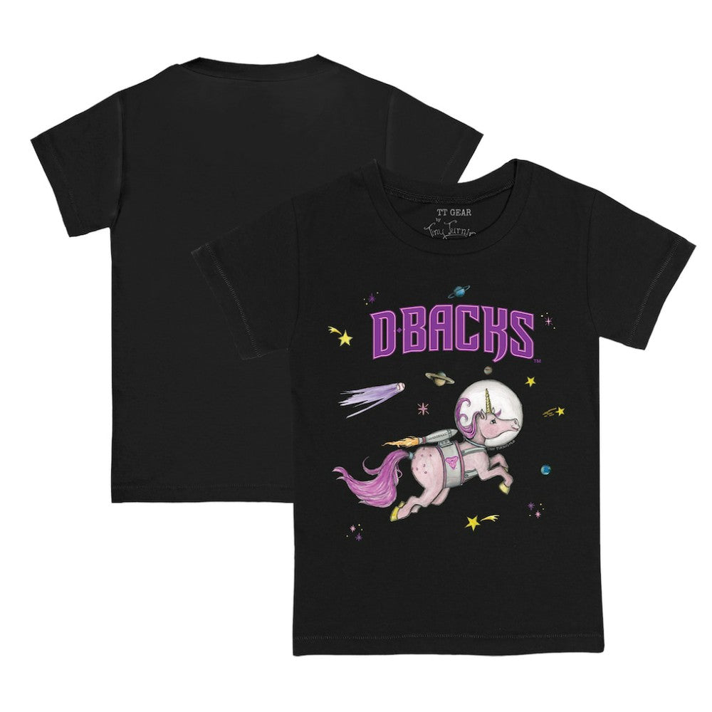 Arizona Diamondbacks Tiny Turnip Youth Space Unicorn T-Shirt - Black T-shirts