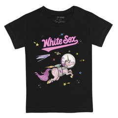 Chicago White Sox Tiny Turnip Youth Space Unicorn T-Shirt - Black T-shirts