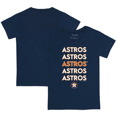 Houston Astros Tiny Turnip Youth Stacked T-Shirt - Navy T-shirts