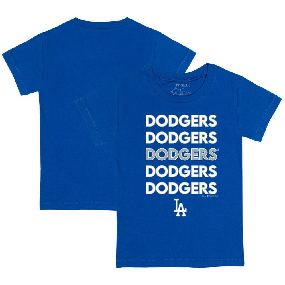 Los Angeles Dodgers Tiny Turnip Youth Stacked T-Shirt - Royal T-shirts