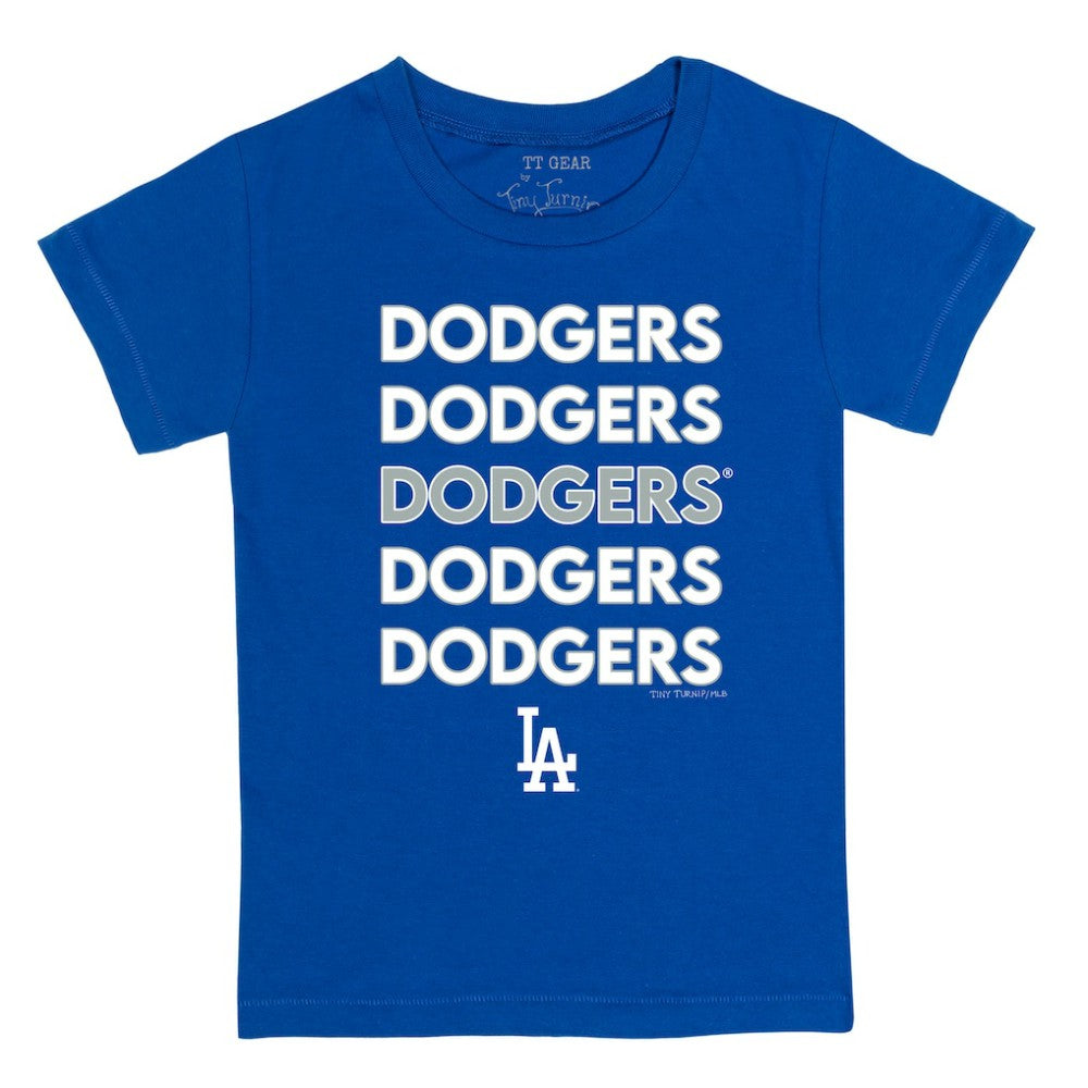 Los Angeles Dodgers Tiny Turnip Youth Stacked T-Shirt - Royal T-shirts