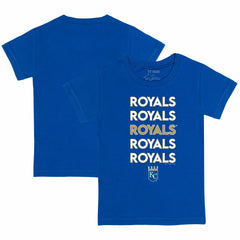 Kansas City Royals Tiny Turnip Youth Stacked T-Shirt - Royal T-shirts