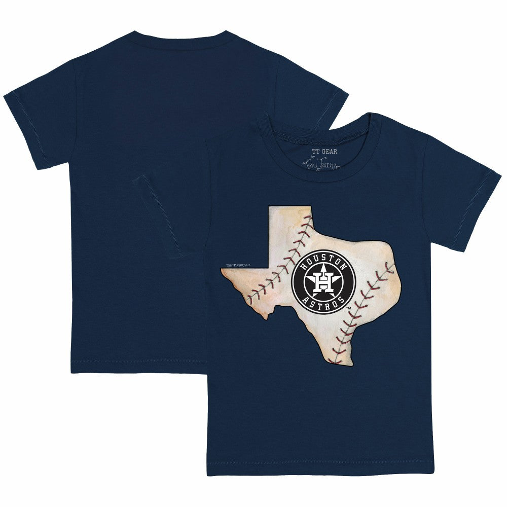 Houston Astros Tiny Turnip Youth State Outline T-Shirt - Navy T-shirts